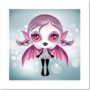 Pink Bat Girl Posters and Art